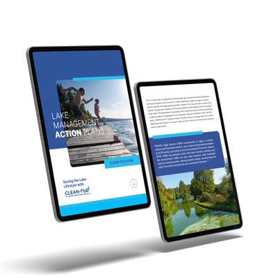 Lake Management ACTION plan ebook on tablet